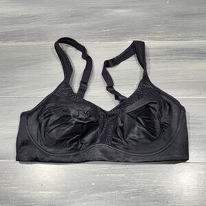 Playtex 4699 18 Hour Bounce Control‎ Convertible Wireless Bra Black 36C